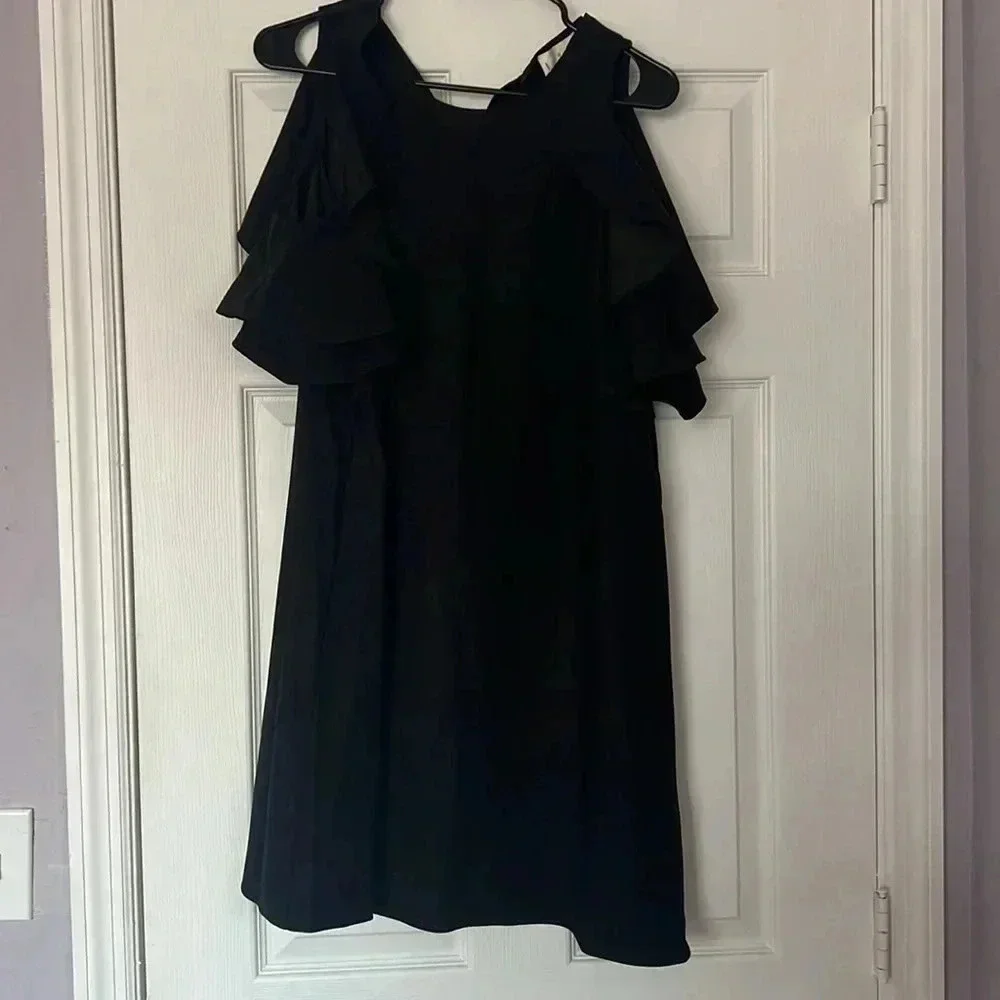 Kate Spade Cold Shoulder Black Dress Size Medium